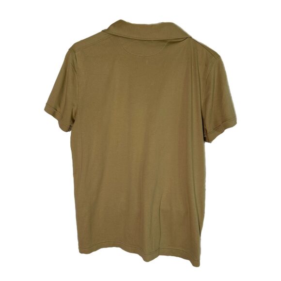 Banana Republic Women's Tan Button Up Top, Large - Picture 4 of 6